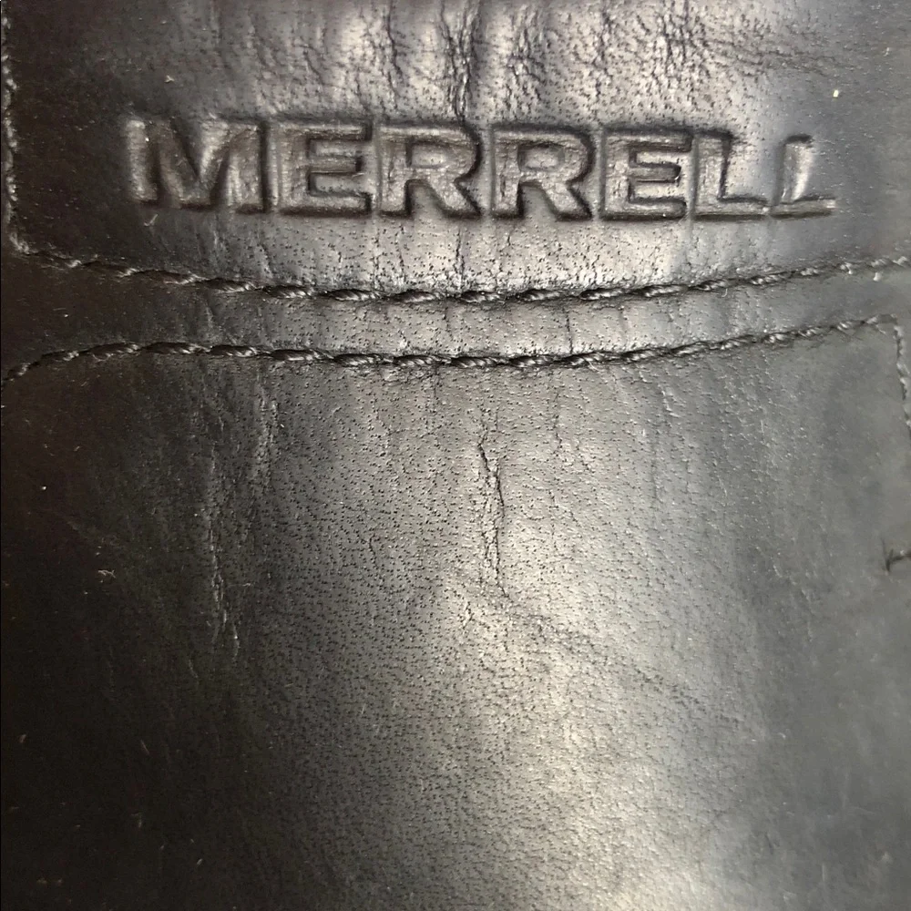 MERRELL Coldpack Ice + Moc Men’s Black Leather Waterproof Shoes Size 9.5